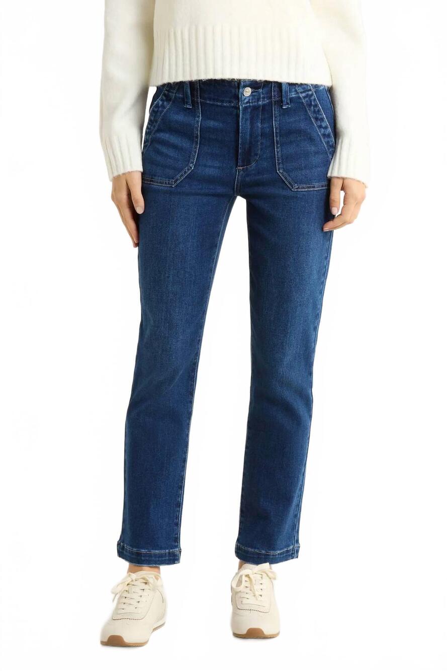 NEW PAIGE maysilie straight ankle jean in dresden